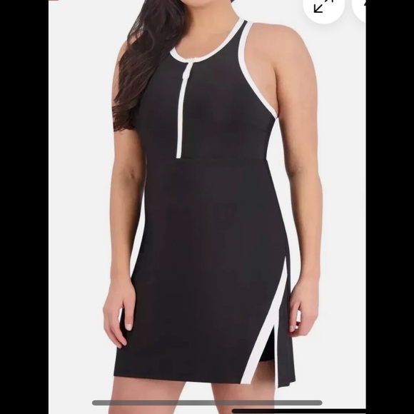 Sage Athletic Dress with Shorts - Picture 1 of 7